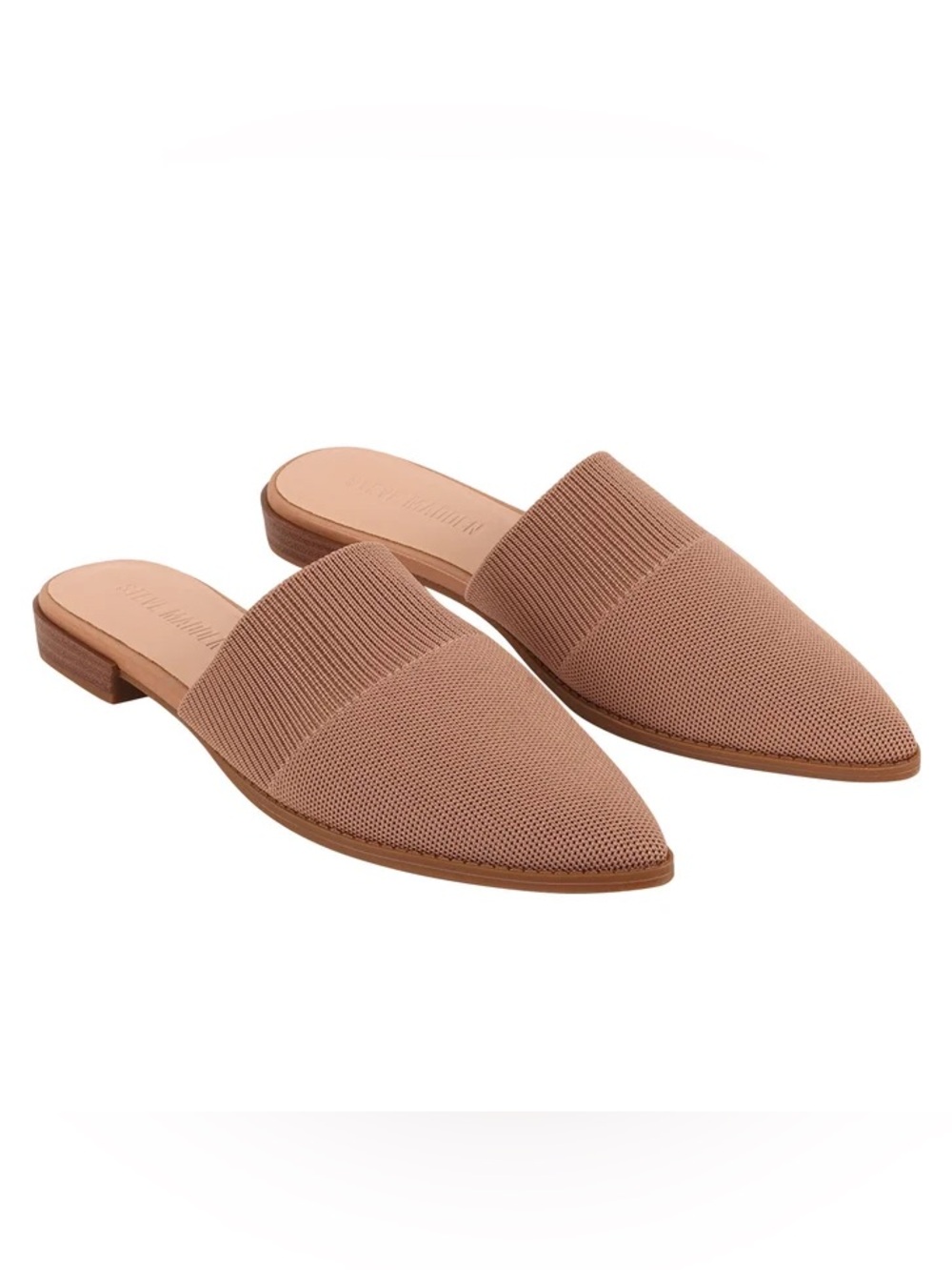 Steve Madden Woven Pointed Slide Mules in Taupe size 9 NWT in a box
